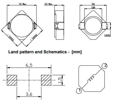 Sumida CDRH50D20T150 SMD Power Inductors